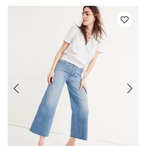 Madewell Wide-Leg Cropped: Button Front Edition